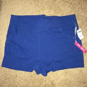 Charlotte Russe Blue High Waisted Shorts